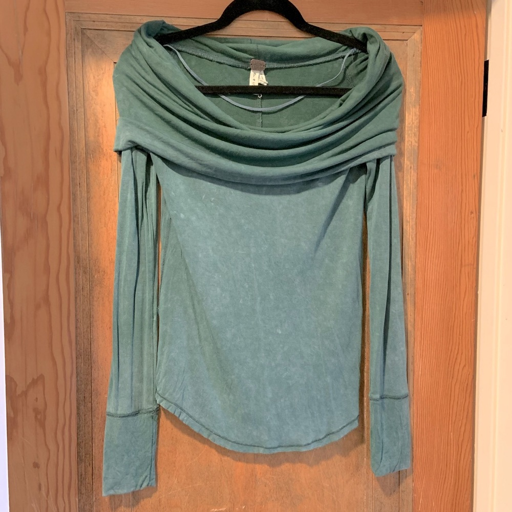 We The Free | Drape Front Long Sleeve Tee | S